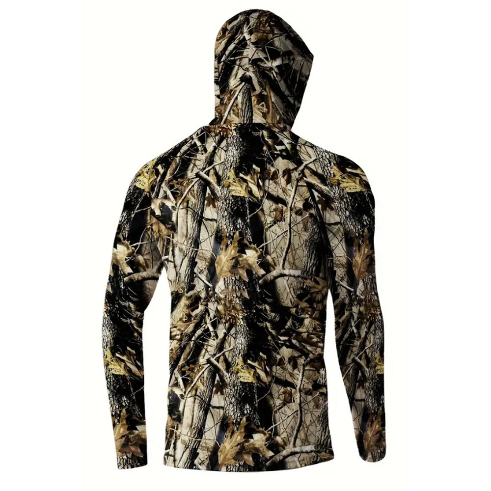 Fishing Hoodie Sailing Shirt Surfing Face Cover Neck Summer Men Long Sleeve Hunting Jersey Camisa De Pesca Performance Fish Gear Beach Tops Wear Climbing Uniform Angling