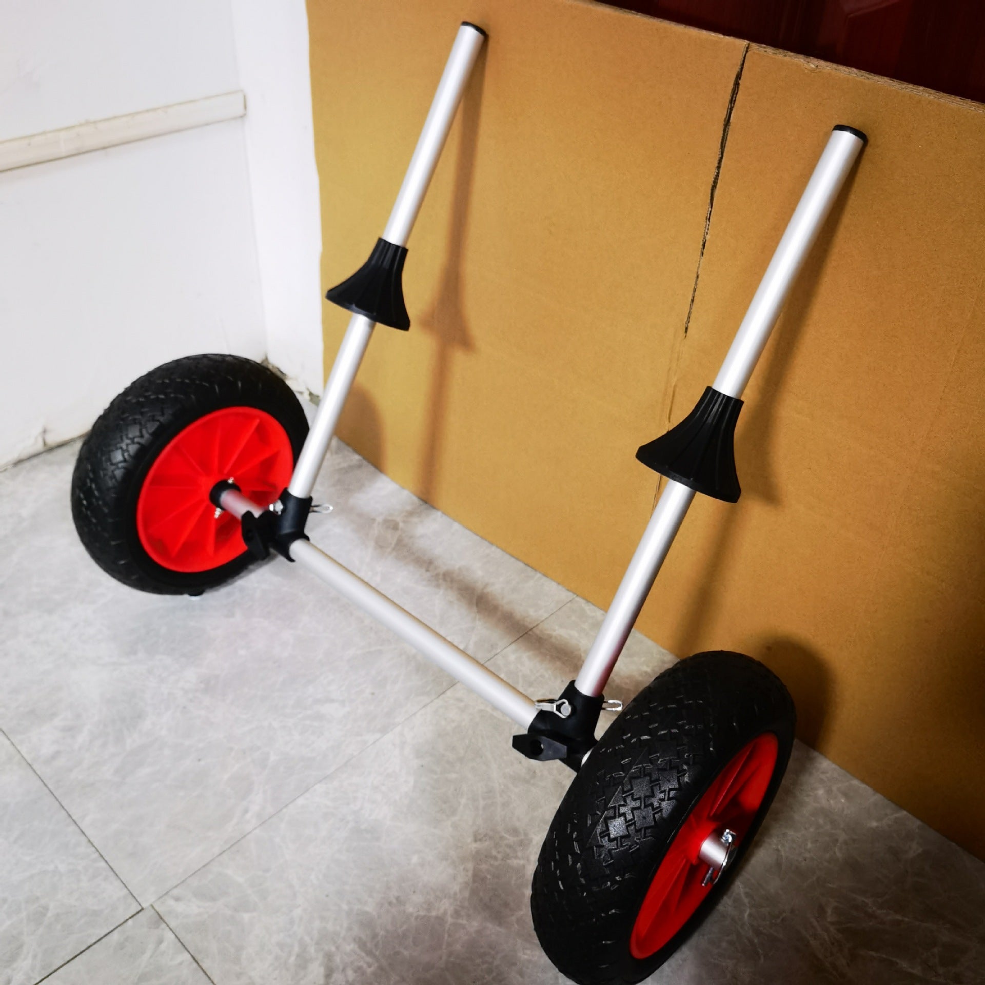 Foldable Kayak Upright Plug-in Pole Platform Beach Trailer