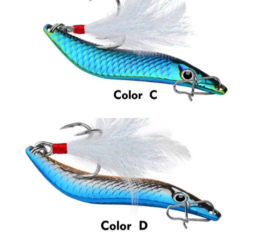 Luya Glitter S Metal Warped Mouth Bass Iron Plate Dummy
