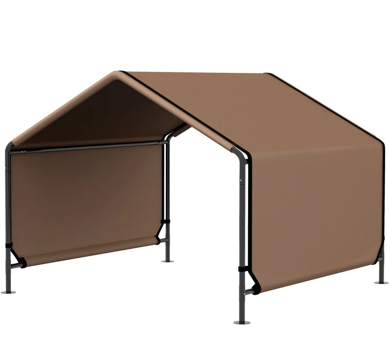 Portable Dog Tent Water Resistant For Outdoor Shade Protection, Brown