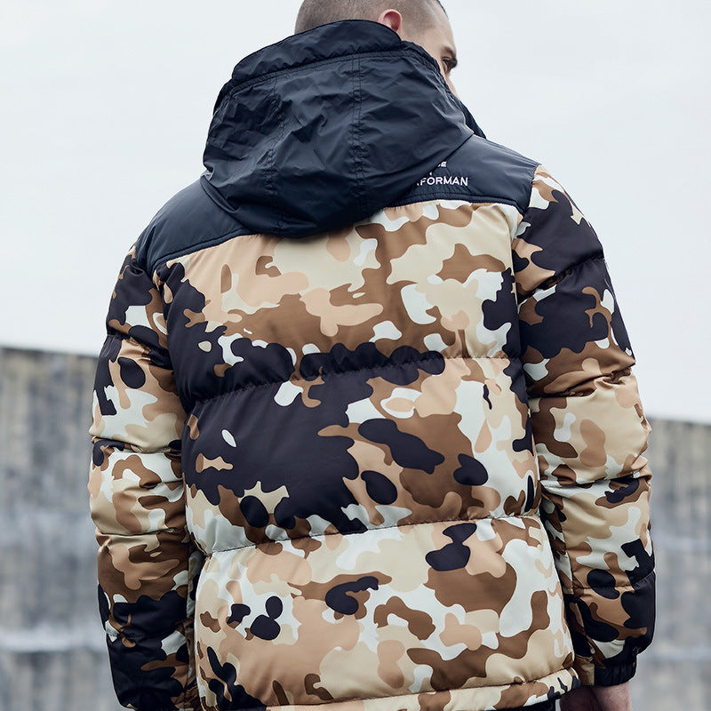 Stand-up Collar Camouflage Warm Cotton Jacket
