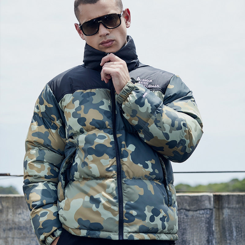 Stand-up Collar Camouflage Warm Cotton Jacket