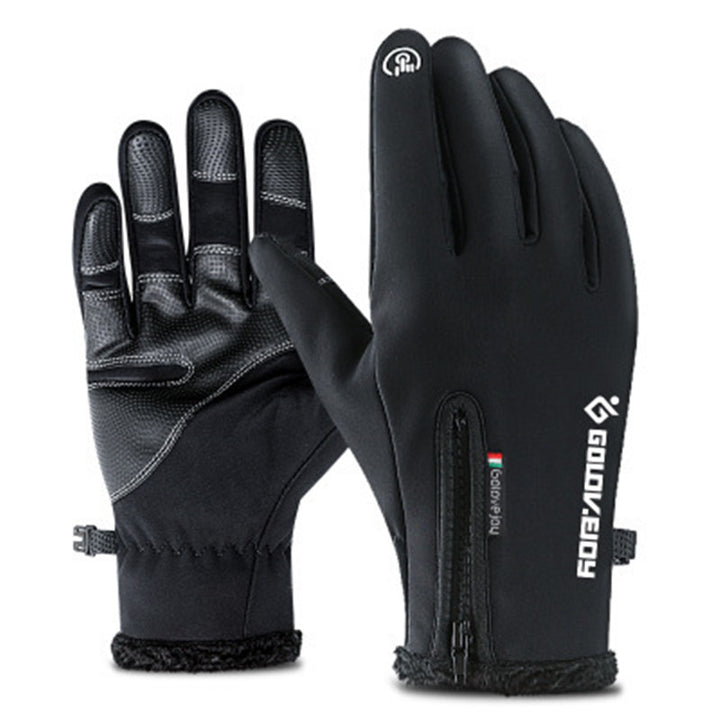 Windproof Bicycle Full Finger Warm Fleece Climbing Gloves