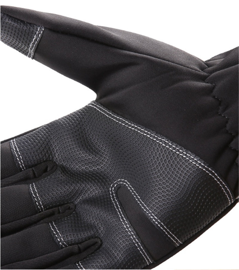 Windproof Bicycle Full Finger Warm Fleece Climbing Gloves