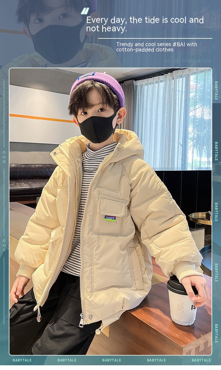 Children's Down And Wadded Jacket Thick Cotton Coat Jacket