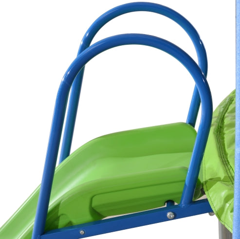 12FT Trampoline With Slide And Swings, ASTM Approved Large Recreational Trampoline With Basketball Hoop And Ladder,Outdoor Backyard Trampoline With Net, Capacity For Kids And Adults