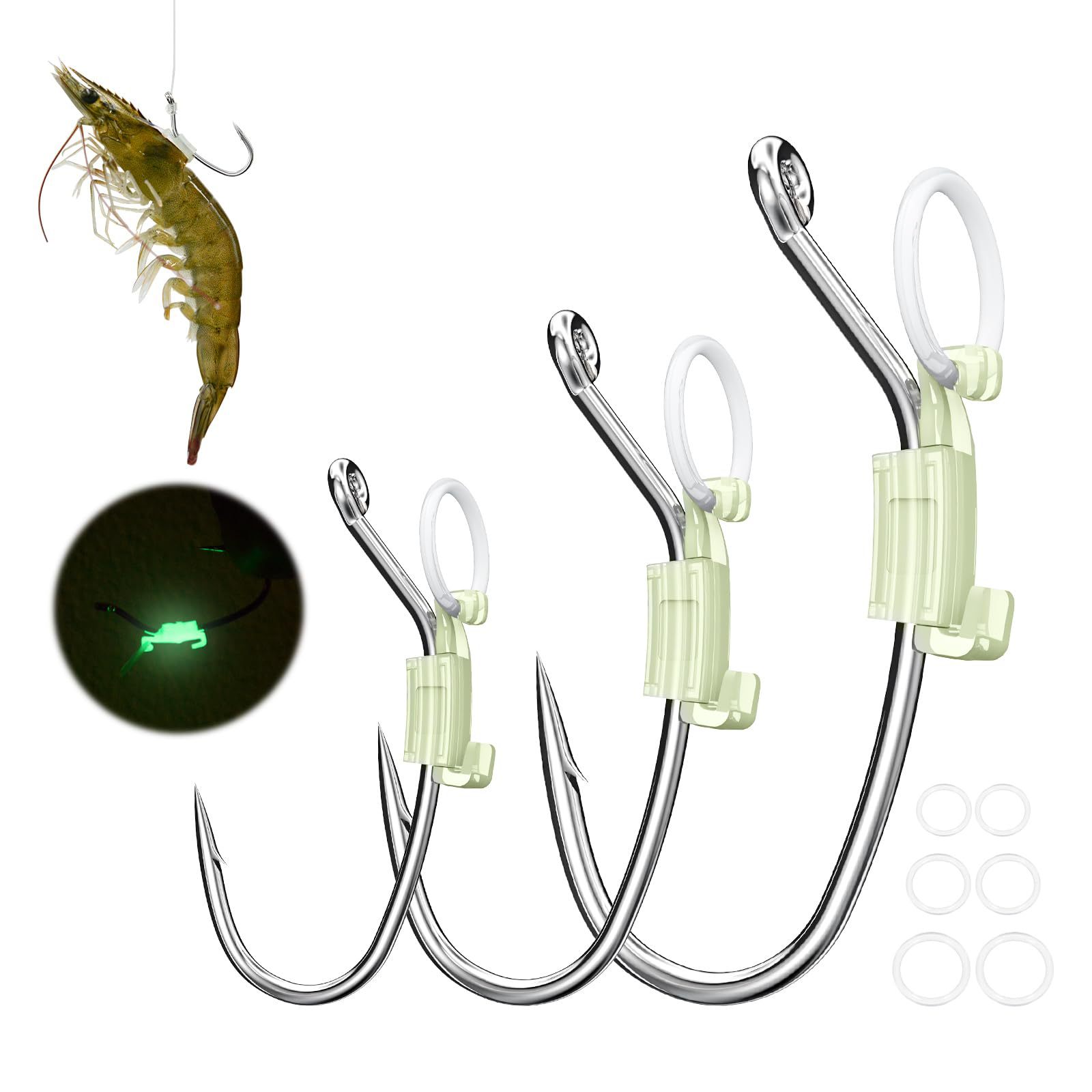 Outdoor Fishing Luminous Shrimp Back Clasp