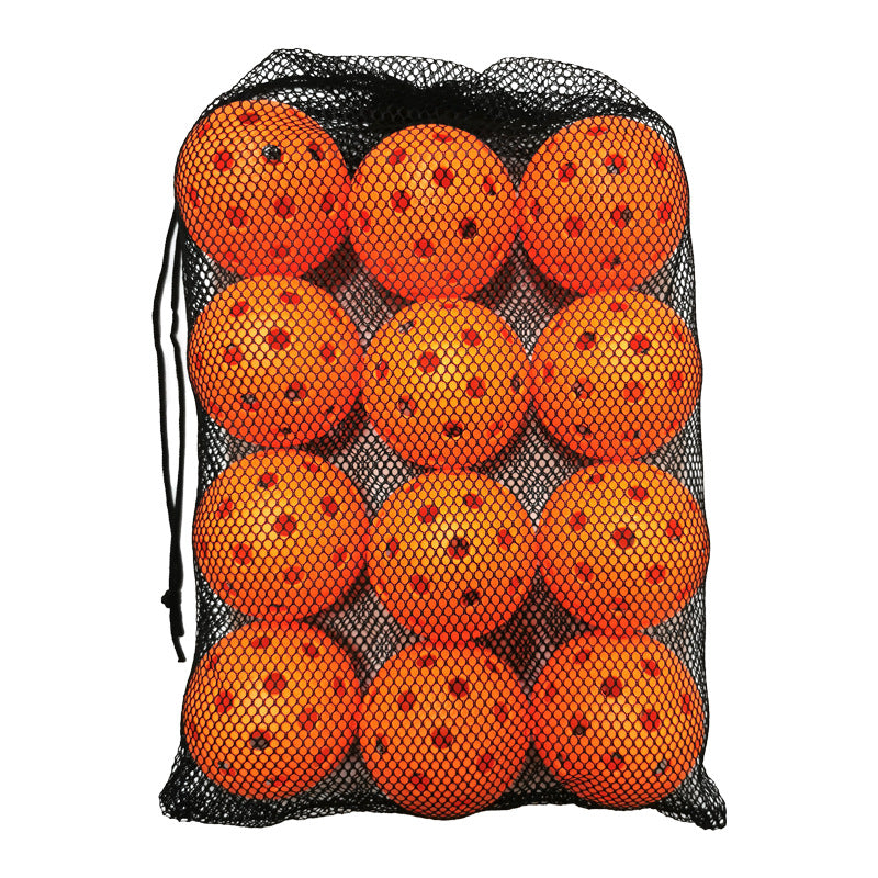 74mm40 Hole 26g Plastic Pickleball Weifu Holed Balls Pickleball Black Net Pocket Suit 12 PCs