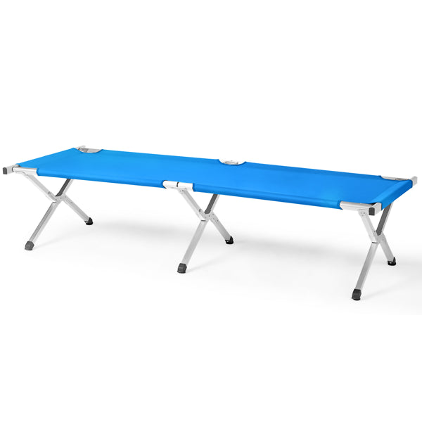 Portable Folding Camping Cot With Carrying Bag Army Blue