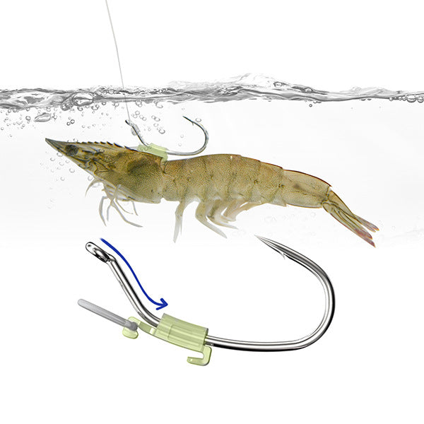 Outdoor Fishing Luminous Shrimp Back Clasp