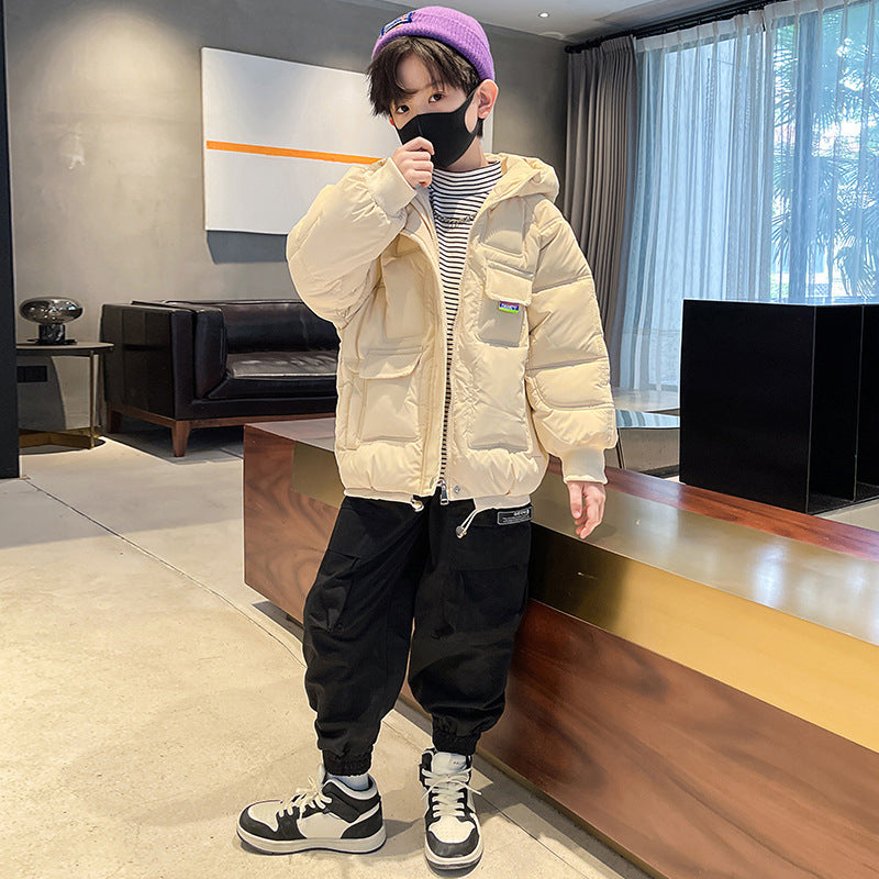 Children's Down And Wadded Jacket Thick Cotton Coat Jacket