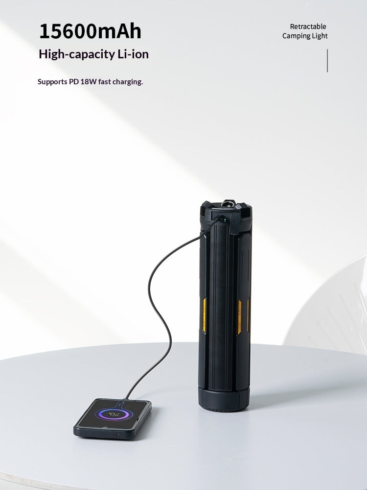 Black Outdoor Telescopic Camping Light