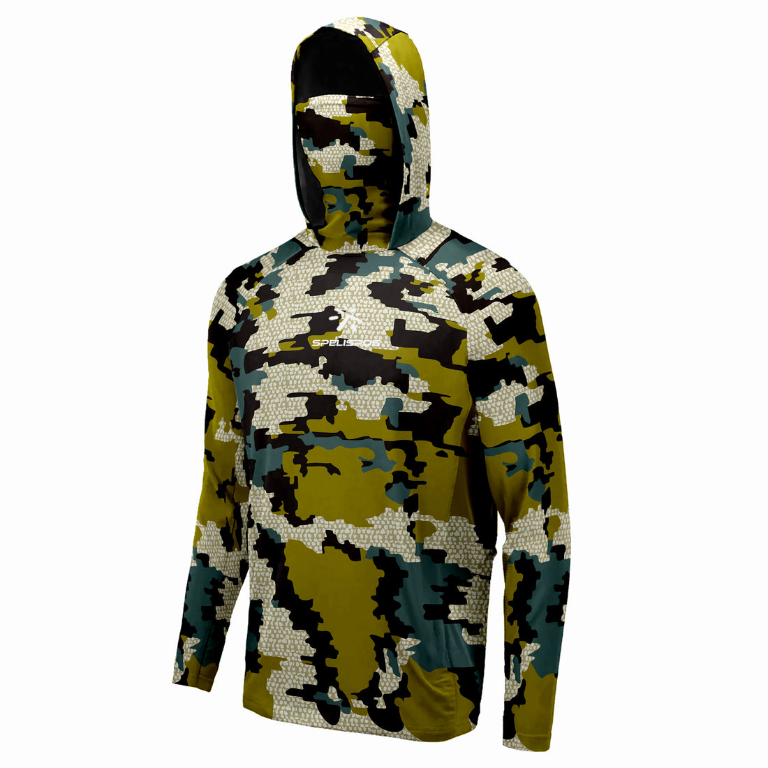Fishing Hoodie Sailing Shirt Surfing Face Cover Neck Summer Men Long Sleeve Hunting Jersey Camisa De Pesca Performance Fish Gear Beach Tops Wear Climbing Uniform Angling