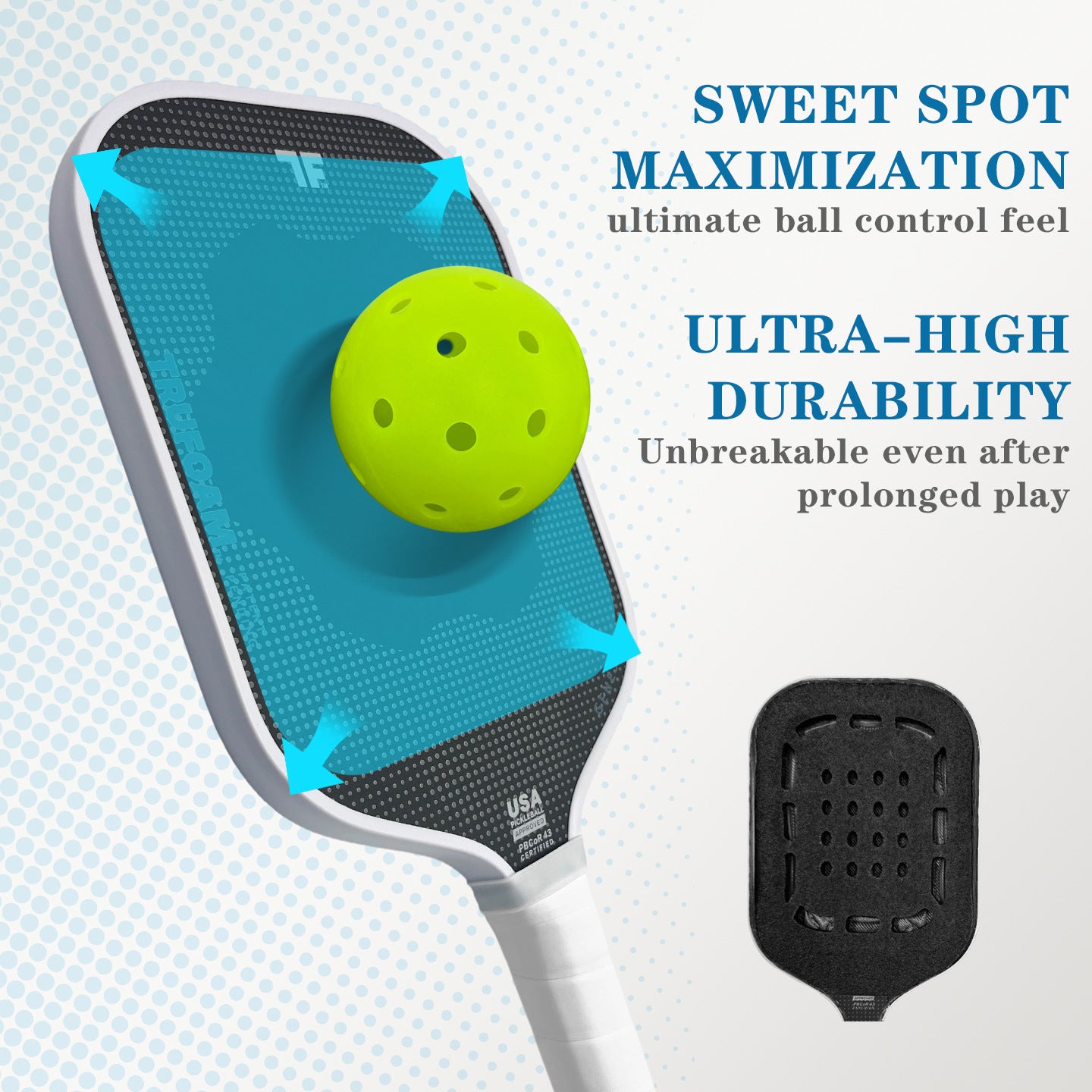 EPP Foam Core Heat-pressed T700 Carbon Fiber Pickleball