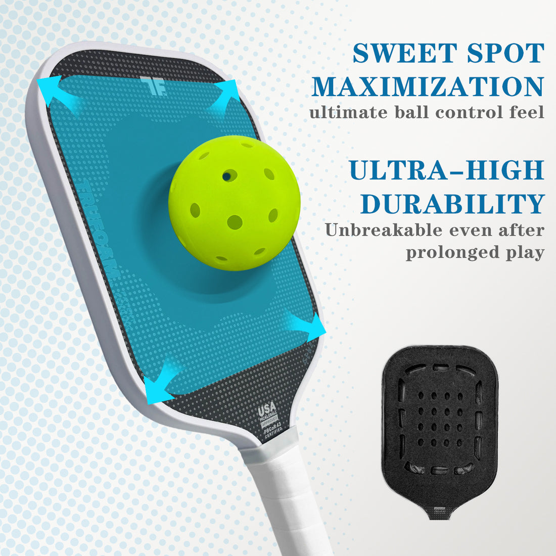 EPP Foam Core Heat-pressed T700 Carbon Fiber Pickleball