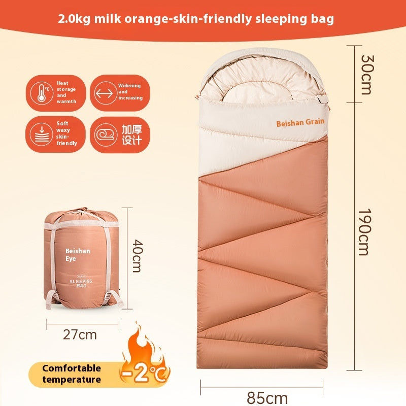 Outdoor Camping Travel Thickened Warm Sleeping Bag