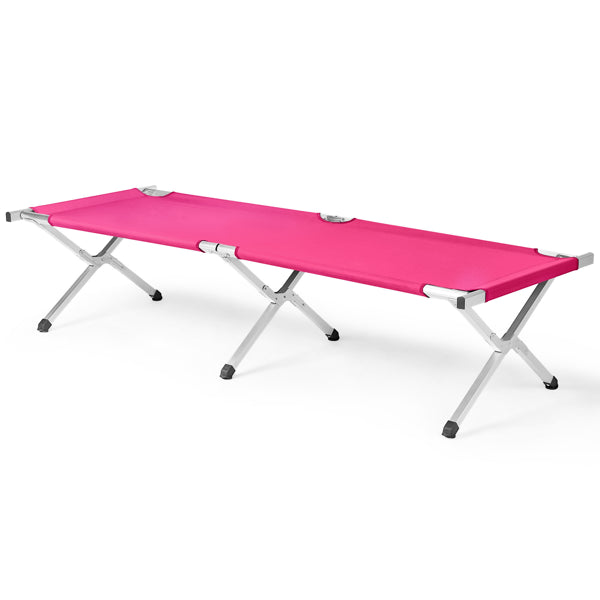 Portable Folding Camping Cot With Carrying Bag Army Pink