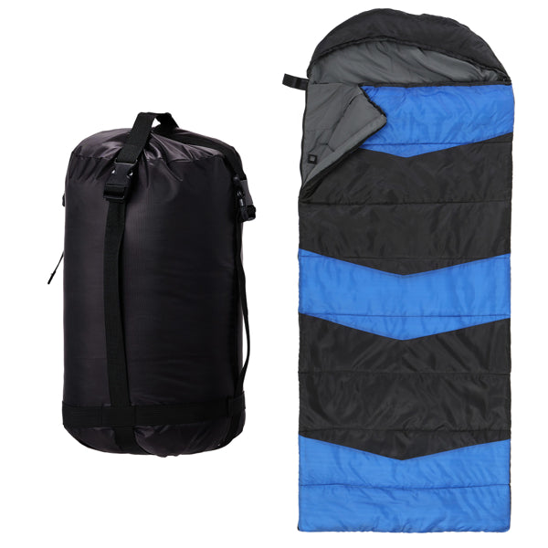 Rectangular Heated Sleeping Bag, Lightweight Sleeping Bag With Multi USB Powered Heating Pads, Waterproof Compact Envelope Sleeping Bag For Backpacking Hiking, Blue