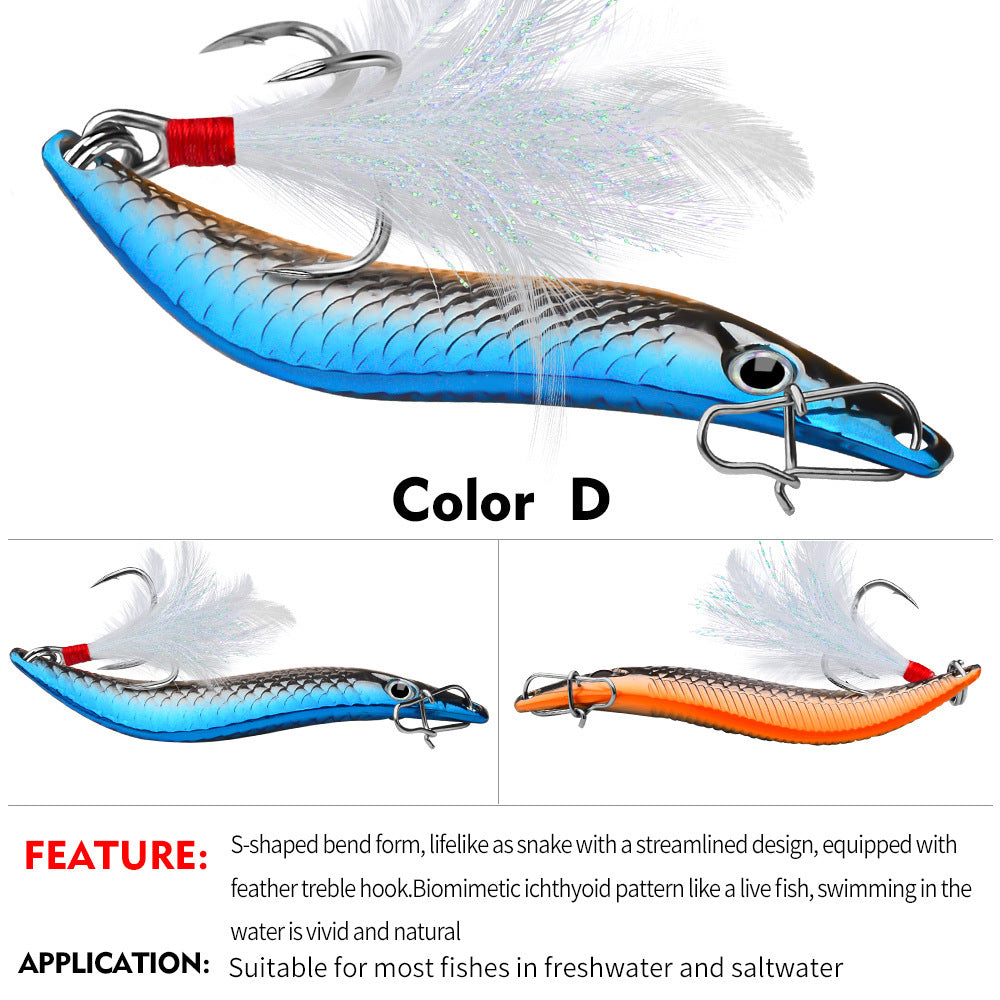 Luya Glitter S Metal Warped Mouth Bass Iron Plate Dummy