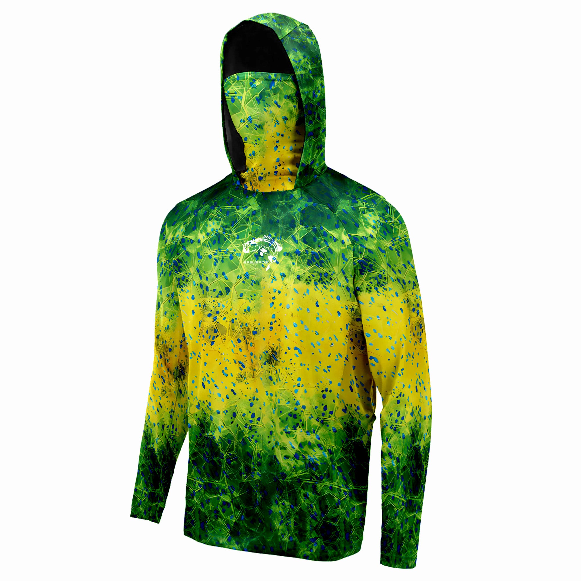 Fishing Hoodie Sailing Shirt Surfing Face Cover Neck Summer Men Long Sleeve Hunting Jersey Camisa De Pesca Performance Fish Gear Beach Tops Wear Climbing Uniform Angling