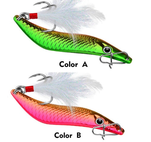Luya Glitter S Metal Warped Mouth Bass Iron Plate Dummy