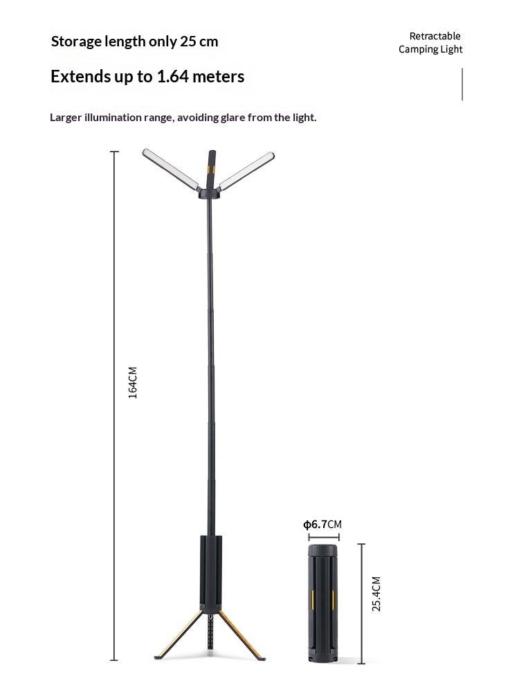 Black Outdoor Telescopic Camping Light