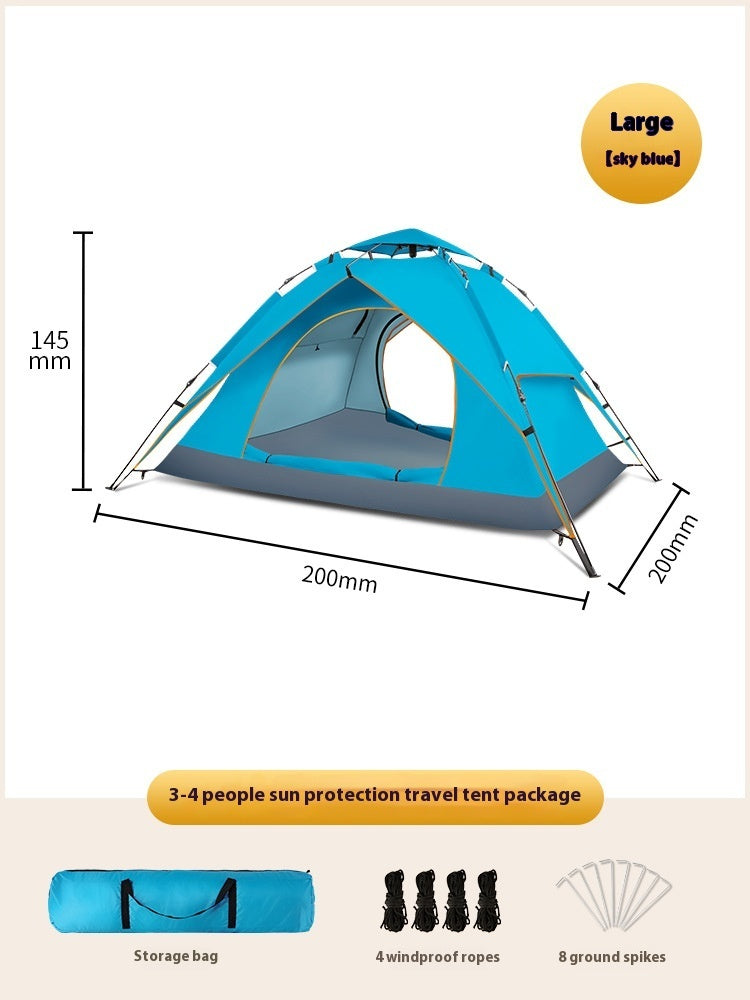 Double-layer 3-4 People Camping Tent