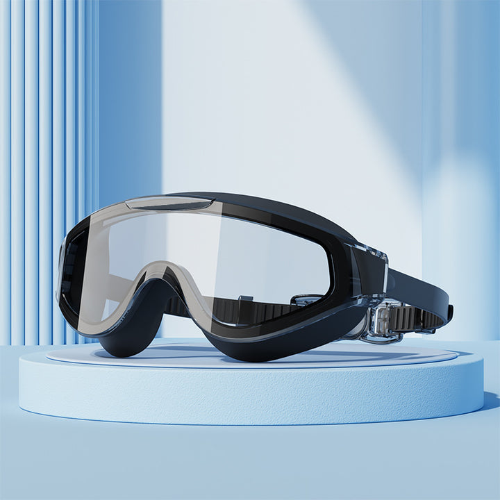 Large Frame Swimming Gradient Electroplating Silicone Goggles