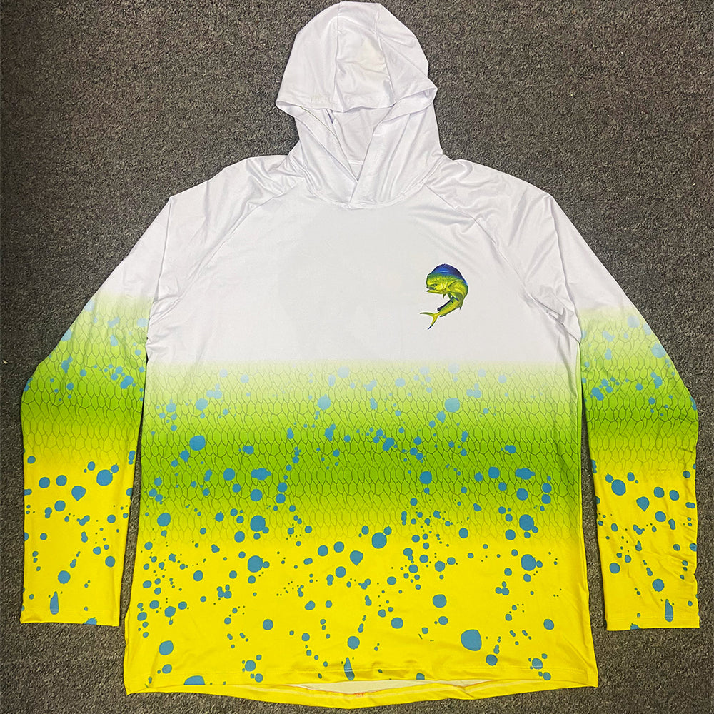 Fishing Hoodie UPF 50 Anti UV Sailing Shirt Surfing Summer Men Long Sleeve Hunting Jersey Camisa De Pesca Performance Fish Gear Beach Tops Wear Climbing Uniform Angling