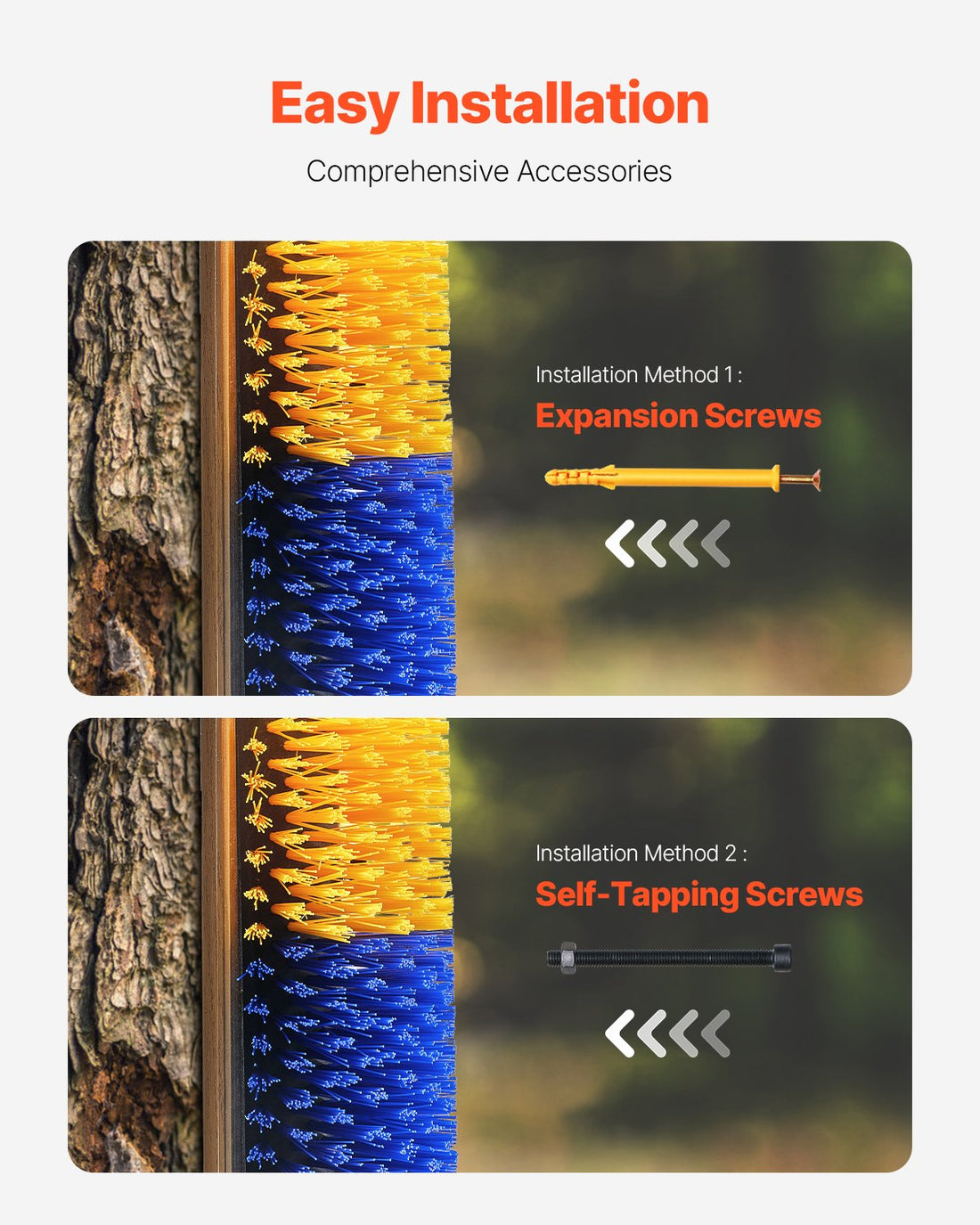 Livestock Scratching Brush, 2 Pcs Horse Brush With 4 Screws, 17.1 X 7.5 In Cow Scratcher, For Back Itch Relief & Keep Cleaning, Grooming & Scratching Post Brush For Horse, Pig, Cattle Supplies
