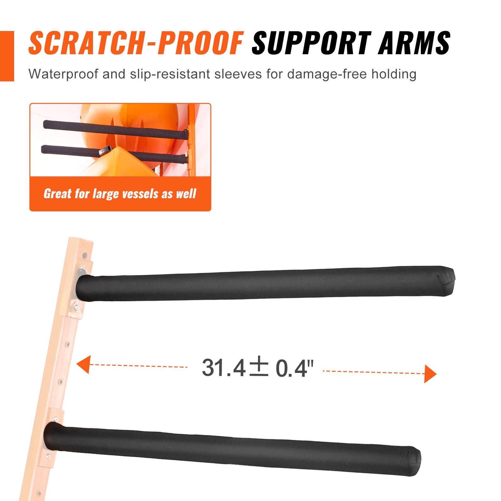 Kayak Wandalterung Kajak Aufhänger 1168 X 850 X 45 Mm, Kajakständer 4 Kajaks 797,5 ± 10 Mm Stützarmlänge, 181,6 Kg Tragfähigkeit Kajak Aufbewahrungsregal Robuste Kajak-Aufbewahrungshaken