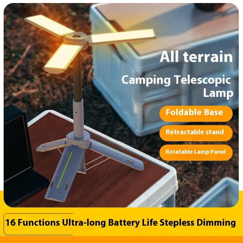 Multifunctional Rechargeable Three-leaf Camping Lantern