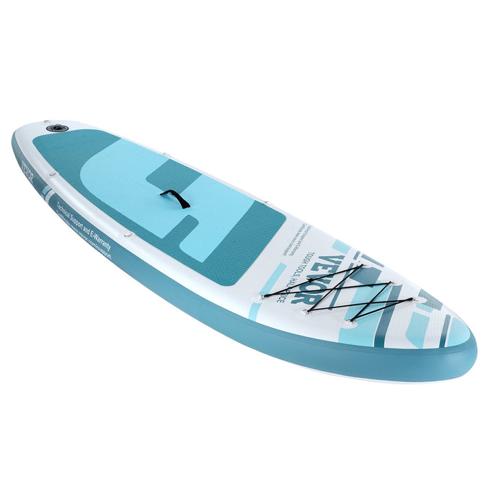 Inflatable Stand Up Paddle Board, 11' X 33" X 6" Wide SUP Paddleboard, With Board Accessories, Pump, Paddle, Fin, Phone Bag, Backpack, Ankle Leash, Repair Kit, Non-slip Deck For Youth & Adults