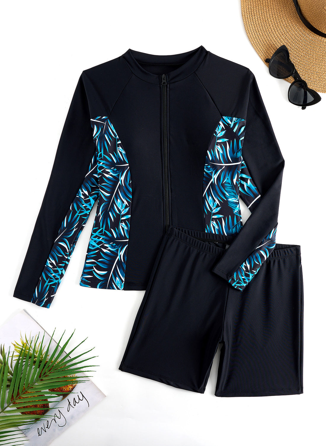 Sports Beach Snorkeling Surfing Wetsuit Ladies Two-piece Set