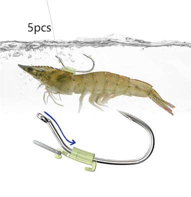 Outdoor Fishing Luminous Shrimp Back Clasp