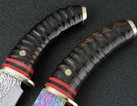 High quality forged Damascus knife VG10 steel outdoor high hardness army hunting knife lifesaving camping straight knife