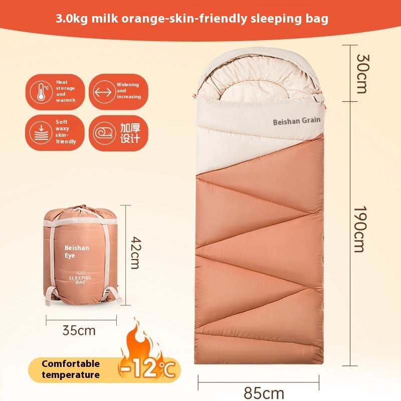 Outdoor Camping Travel Thickened Warm Sleeping Bag