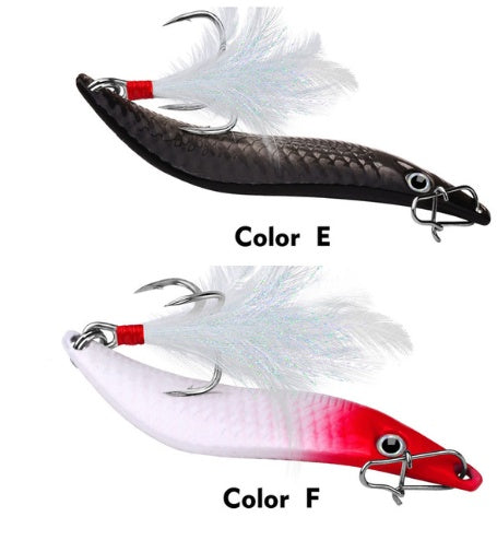 Luya Glitter S Metal Warped Mouth Bass Iron Plate Dummy