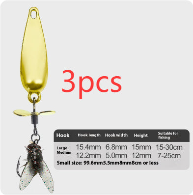 Fly Lure Hook Rotating Propeller Micro Suit