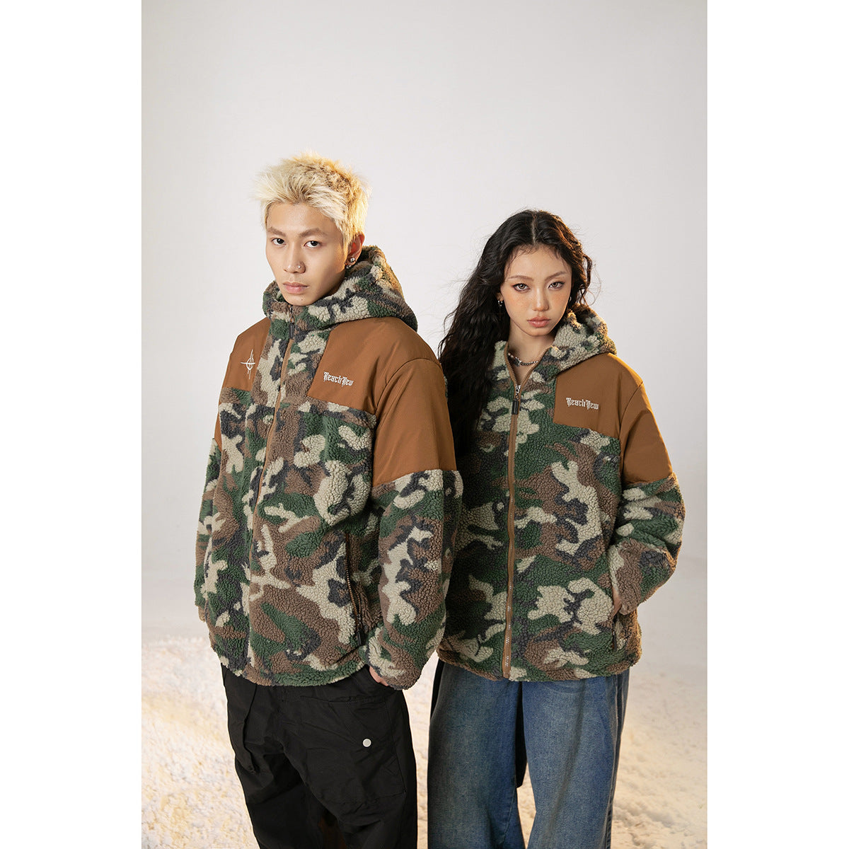 Men's Retro Camouflage Hooded Cotton Jacket