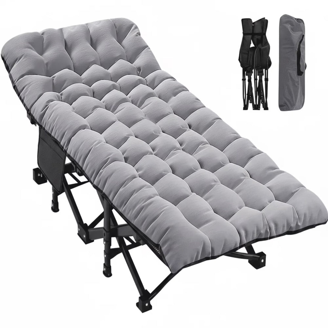 Foldable Camping Bed With Mattress, Sturdy And Durable Folding Bed