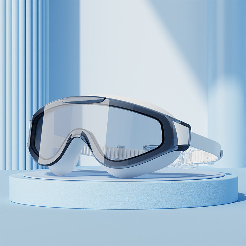 Large Frame Swimming Gradient Electroplating Silicone Goggles