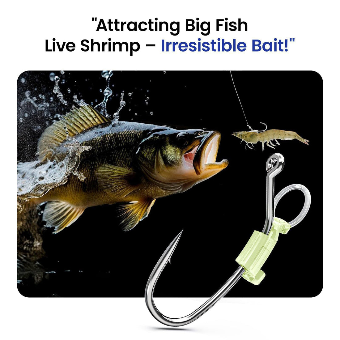 Outdoor Fishing Luminous Shrimp Back Clasp