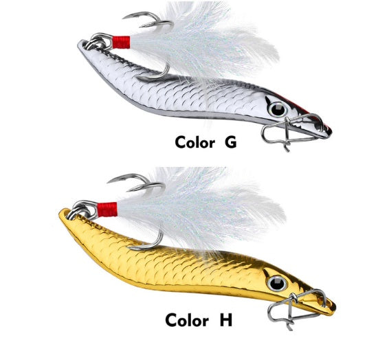 Luya Glitter S Metal Warped Mouth Bass Iron Plate Dummy