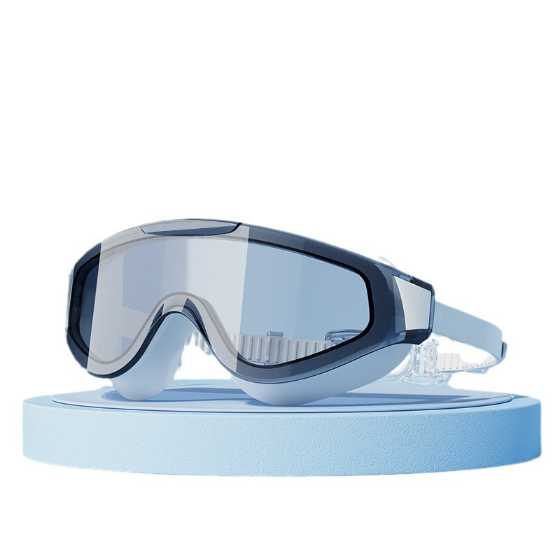 Large Frame Swimming Gradient Electroplating Silicone Goggles