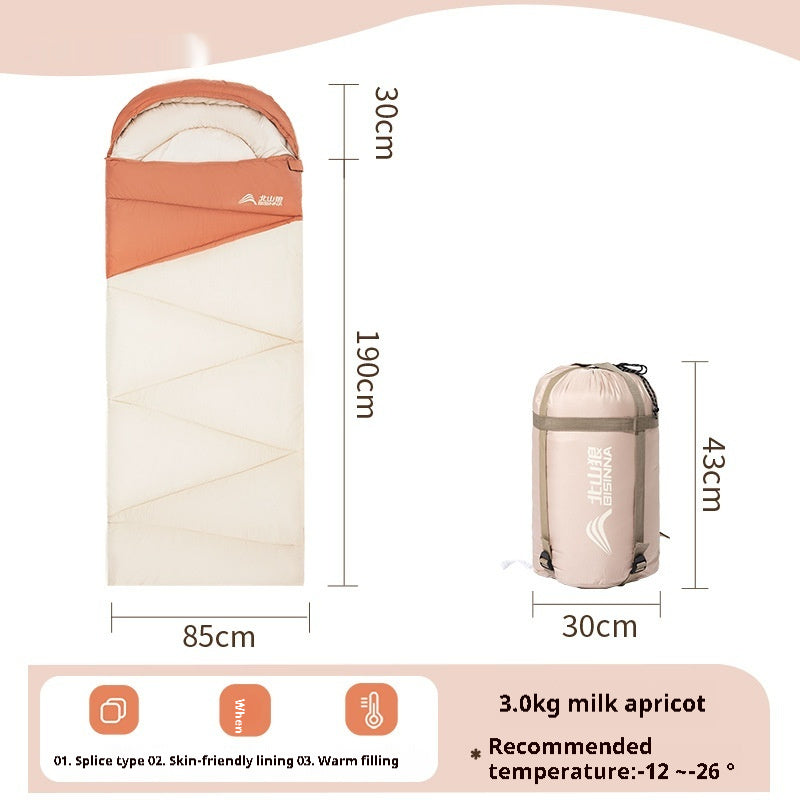 Outdoor Camping Travel Thickened Warm Sleeping Bag