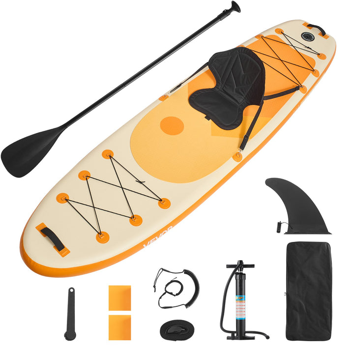 Aufblasbares Stand Up Paddle Board (323 X 838 X 152 Cm) Paddleboard Mit Einem Sitz Komplettset Inkl. Pumpe Paddel Finne Rucksack