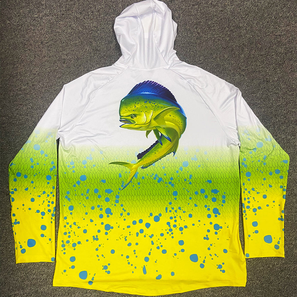 Fishing Hoodie UPF 50 Anti UV Sailing Shirt Surfing Summer Men Long Sleeve Hunting Jersey Camisa De Pesca Performance Fish Gear Beach Tops Wear Climbing Uniform Angling