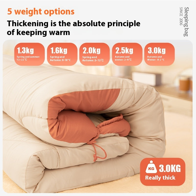 Outdoor Camping Travel Thickened Warm Sleeping Bag