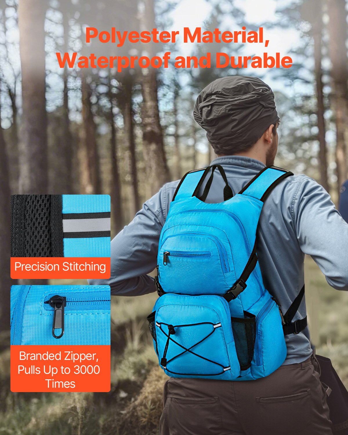 Hydration Backpack, 25L Insulated Hydration Pack Backpack With 2L TPU Water Bladder, Hiking Water Backpack With Storage For Men Women, Hydro Water Daypack For Hiking Running Cycling Camping